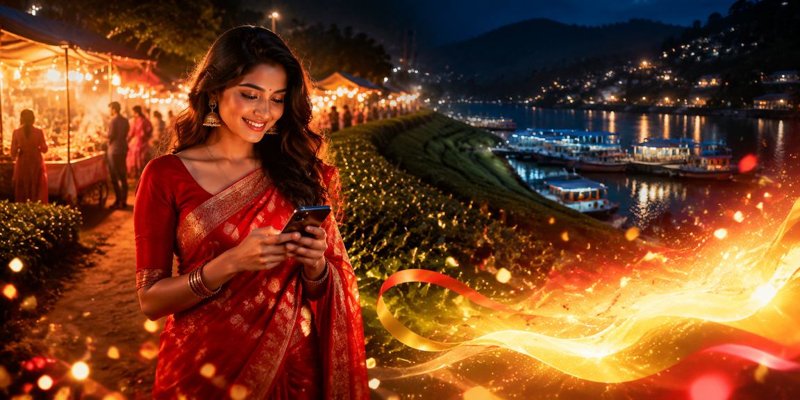 রাঙামাটিতে শাড়ি পরা নারীর সাথে ভিআইপি বোনাস উপলক্ষের চিত্র